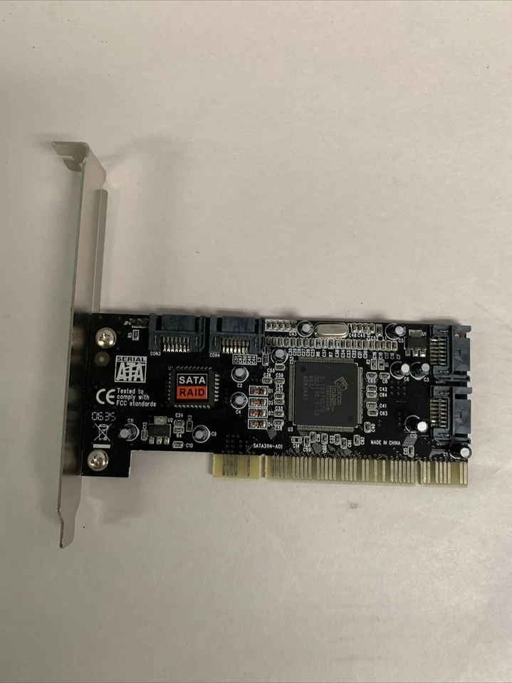 Syba SD-SATA-4P PCI 4-Channel Serial-ATA SATA Raid Controller Card - Image 1 of 4