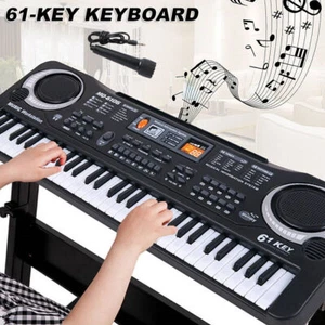 61 Keys Electric Piano Music Electronic Keyboard Beginners Kids Mini Microphone, - Picture 1 of 10