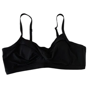 Apt 9 Swimwear Black Bikini Top Womens Size XL Bandeau Swim Wire Crisscross New - Picture 1 of 12