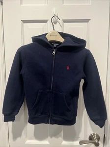 Boys Ralph Lauren Polo Hoodie Navy Size 6 - Picture 1 of 3