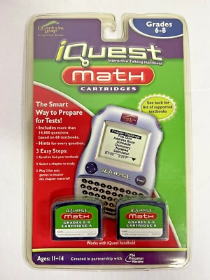 Leap Frog I Quest Math Cartridges Grades 6-8 NEW Sealed Ages 11-14 - Image 1 of 3