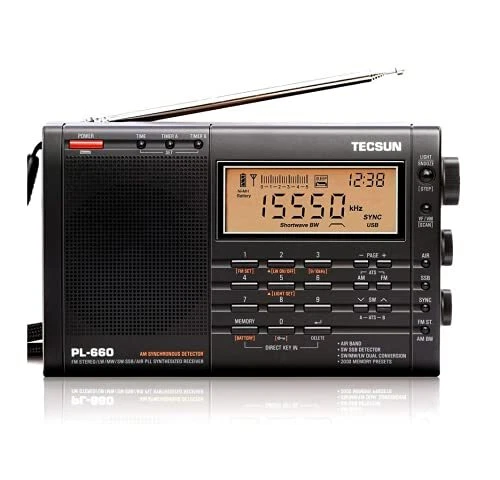 TECSUN PL-660 Black BCL Shortwave Radio FM / MW / SW / Air Japanese version - Image 1 of 1