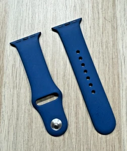 GENUINO APPLE WATCH CORREA DEPORTIVA DE SILICONA 41MM 40MM 38mm - ML correa azul real - Imagen 1 de 4
