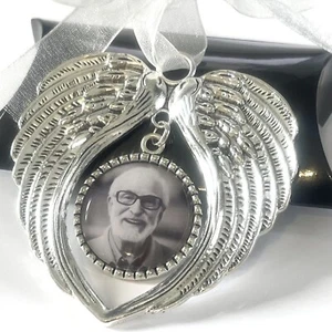 Foto Personalizada Árbol de Navidad Bola Decoración Alas de Ángel En Memoria Regalo - Imagen 1 de 4