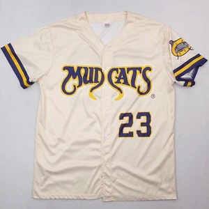 Carolina Mudcats Trikot Herren Extra Large Creme Blau 23 MILB Promo Shirt - Bild 1 von 9