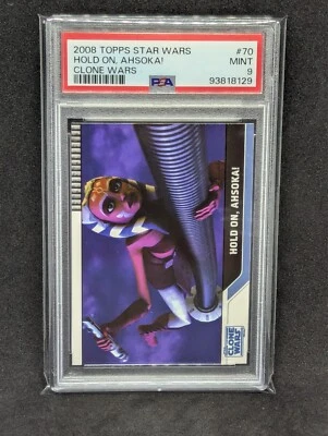 2008 Topps Star Wars Clone Wars. Hold On, Ahsoka. PSA 9 Mint - Ahsoka Tano RC - Image 1 of 3