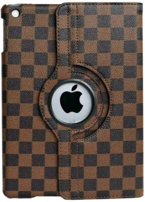 Apple iPad Mini 1 2 3 gen (MINI) - Brown Squared Rotating Stand Cover Case Pouch - Image 1 of 4