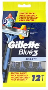 Gilette Blue 3 Smooth 12 Disposable Razors for Men ( Not Gilette Blue 2 ) - Picture 1 of 6