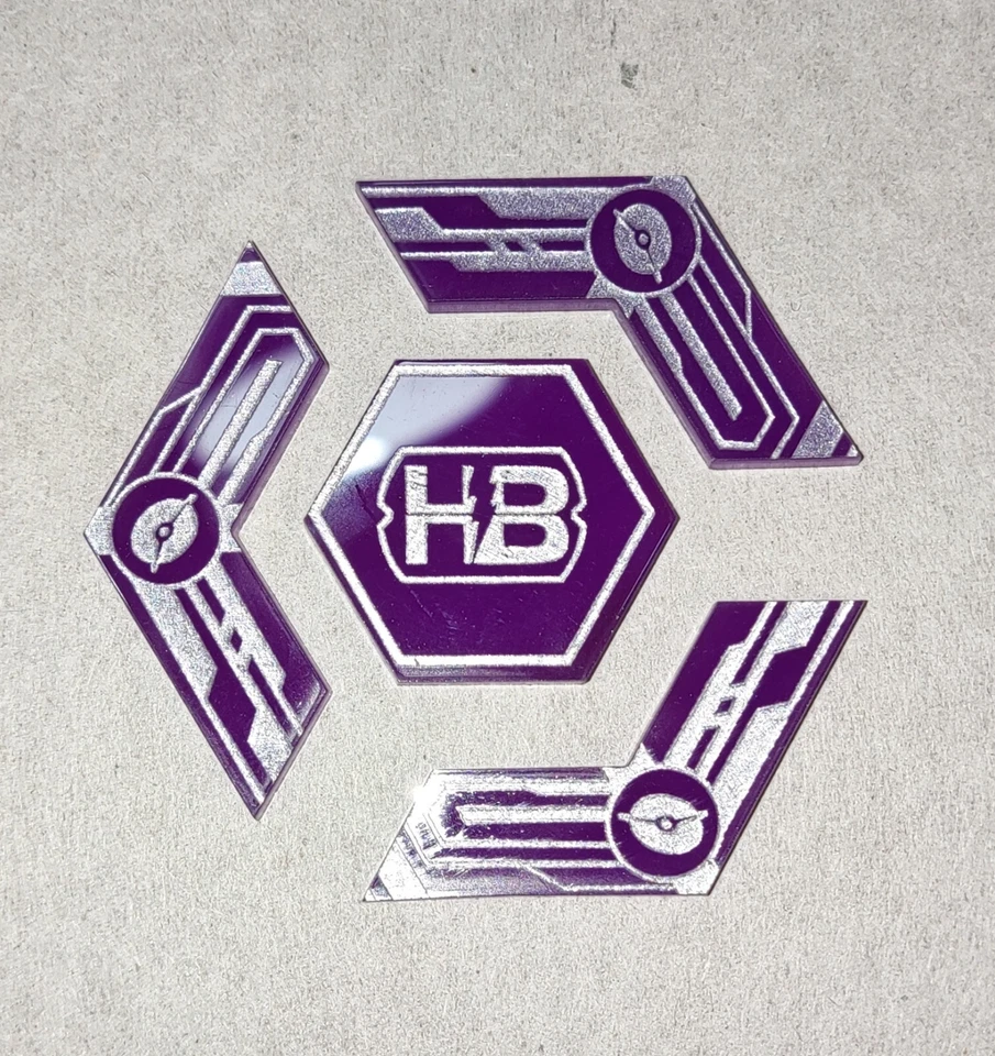 Android Netrunner LCG HB Haas-Bioroid - Promo Acrylic Click Tracker Token NEW - Image 1 of 1