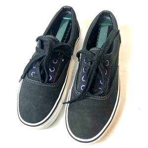 VANS Off The Wall Womens 7.5 Mens 6 Black Lace Up Low Top Sneakers Skate Shoes - Picture 1 of 10