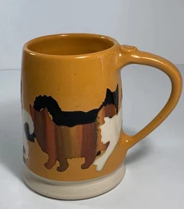SELTENE Vaughan Smith Westcote Bell Studio Keramik Kätzchen in Bewegung gelbe Tasse - Bild 1 von 9
