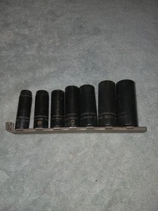 7pc Snap-On SIMF120-SIMF240 3/8"-3/4" 3/8" Drive 6 Point Impact Deep Socket Set  - Picture 1 of 3