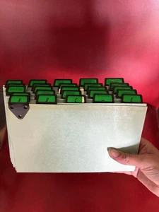 25 Guías de Archivo Top Tab 5x8 Tarjetas Vintage Verde Retro Biblioteca Receta Organización - Imagen 1 de 6