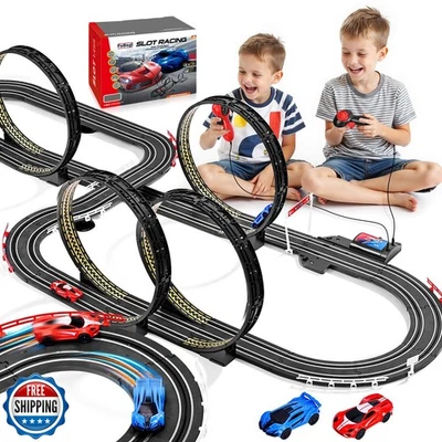 Juego de pista de carreras de coches tragamonedas para niños de 6 a 12 años niños y niñas, juego de carreras doble 2 Foto 1 de 4