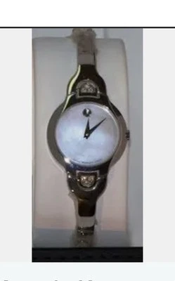 MOVADO KARA  Mother of Pearl Dial  ~Ladies Bangle Watch~ 6 Diamond Accent    NIB - Image 1 of 4