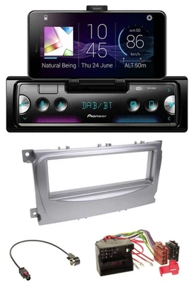 Pioneer USB MP3 Bluetooth DAB Autoradio für Ford Galaxy C-Max Focus ab 2007 silb - Bild 1 von 4
