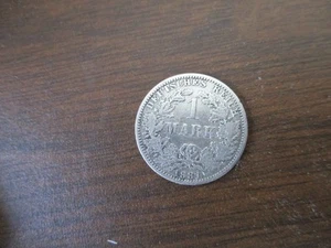 1881 A Deutschland 1 Mark Silbermünze - Bild 1 von 2