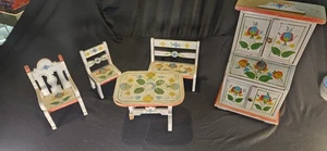 lote muebles muñeca madera vintage - Imagen 1 de 8