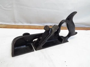 Antique Stanley 191 Side Rabbet Plane Wood Tool w/Depth Stop 1-1/4" V-Logo Iron - Picture 1 of 7