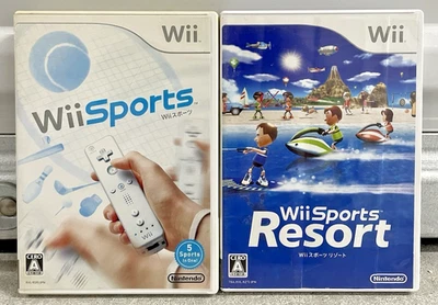 LOT OF 2 | Wii Sports & Wii Sports Resort SET | Nintendo JAPAN IMPORT JAPANESE - Image 1 of 4
