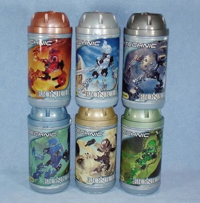 Lego Bionicle 2001 original TOA (8531-8536) juegos completos en botes/manuales - Imagen 1 de 4