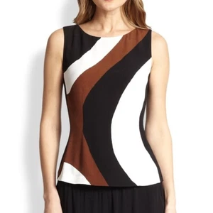 Kate Spade New York Tatiana Rio Swirl Crepe Tank-Top Blouse Size 12 NWT - Picture 1 of 7