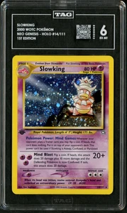 2000 Pokemon Neo Genesis 1st Edition Holo Slowking #14 TAG 6 - Picture 1 of 2