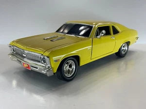 JOHNNY LIGHTNING 1:24 SCALE 1969 CHEVY NOVA SS 396 - YELLOW W/WHITE - BEAUTIFUL! - Picture 1 of 18