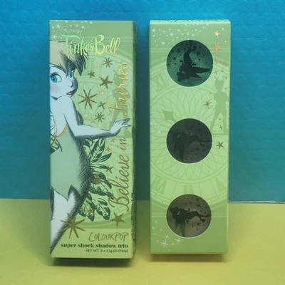 COLOURPOP x TINKERBELL SHADOW TRIO Believe in Fairies Super Shock Shadow Set x 3 - Image 1 of 3