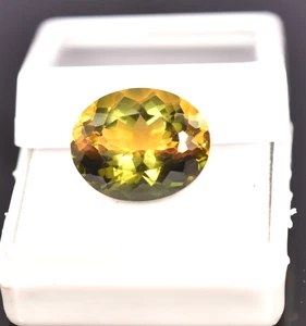 A1 Natural Bi-Color Sapphire Oval Shape Flawless 14x12 mm Loose Gemstone 9.20 Ct - Bild 1 von 8