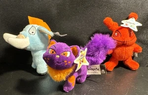 McDonald’s 2004 Neopets  Lot Of 3. Blue Moehog, Purple Wocky, Red Grundo. W/tags - Picture 1 of 24