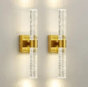 Wandleuchter 2er Set - Moderne Kristallleuchter Wand 2er Pack (fest verdrahtet) Gold - Bild 1 von 4