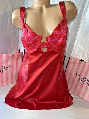 Camisón de satén For Love & Lemons Slip para Victorias Secret XL $149 Rtl. Foto 1 de 4