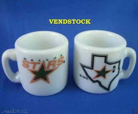 DALLAS STARS MINI CERAMIC MUG CUP 1.25" TALL NEW NHL HOCKEY TWO SIDES RARE! Cover
