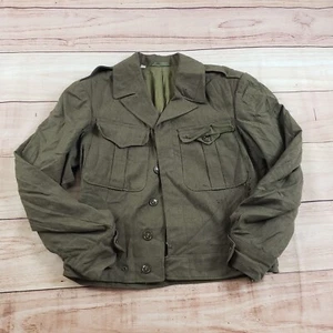 Chaqueta de Campo Militar de Colección de Estados Unidos para Hombres 38R Verde Recortada Años 40 Segunda Guerra Mundial Lana ** - Imagen 1 de 18