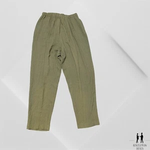 Asiatica Kansas City Green Pants Trousers Woven Silk Japanese Kimono M - L - Picture 1 of 8