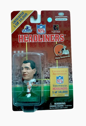 Vinny Testaverde NFL Players Club Headliners Figure Limited Edition With COA NIB Cover