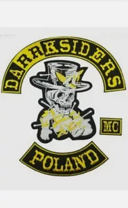DARRKSIDERS POLAND MC JACKET 35CM IRON ON EMBROIDERED 04 PCS SET - Picture 1 of 1