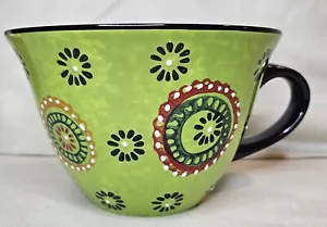 Signature Large Boho Stoneware Latte Coffee Mug Cup - Picture 1 of 6