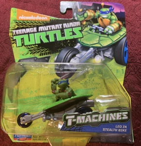 Nickelodeon TMNT T-Machines Leo In Stealth Bike 2014 Playmates Toys - Picture 1 of 4