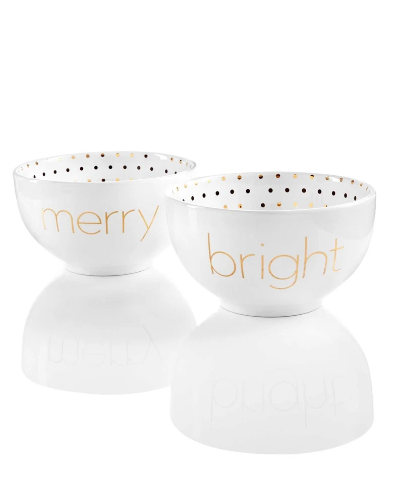 Juego de 2 cuencos de palabras Jay Imports alegres y brillantes Foto 1 de 1