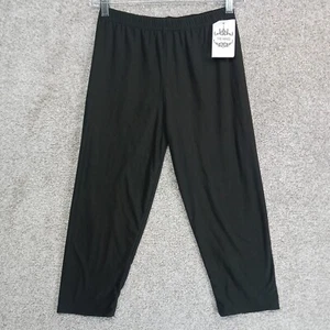 The Nines Pants Womens One Size Black Elastic Waist Cropped Butter Leggings - Picture 1 of 12