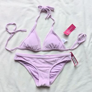 xhilaration Lavendel Lila Frottee String Bikini Badeanzug S - Bild 1 von 6