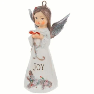 4.5" Brillo Coro Ángel Niña Niño Alegría Piña Religioso Adorno de Navidad Foto 1 de 2