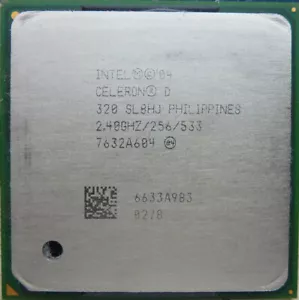 Intel Celeron D 320 SL8HJ 2.4GHz/256KB/533 Socket/Socket 478 CPU - Picture 1 of 1