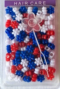 Acrylic Flower Shape Hair Beads Braiding Pony Bracelets Craft Accessories - Picture 1 of 12