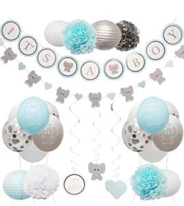 Elephant Baby Shower Decorations by Baby Nest Designs - Baby Shower Backdrop  - Picture 1 of 7