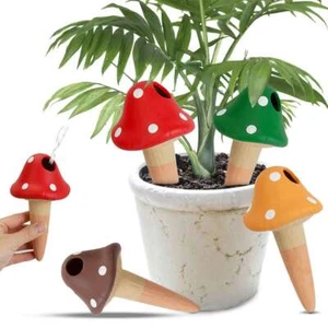 4X Mushroom Shape Self Watering Spikes Automatic Irrigation Watering Drip System - Picture 1 of 12