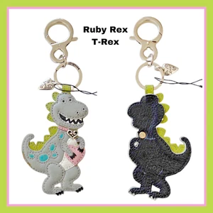 Brighton RUBY REX DINOSAUR Leather Handbag Key Fob Keychain E1705M $50 NWT - Picture 1 of 3