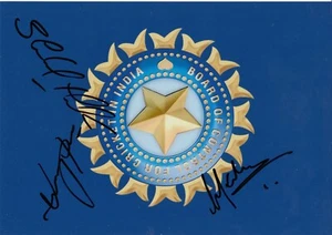 Cricket - handsigniertes 12x8 Foto - Indien Wappen - Echtheitszertifikat - Bild 1 von 1